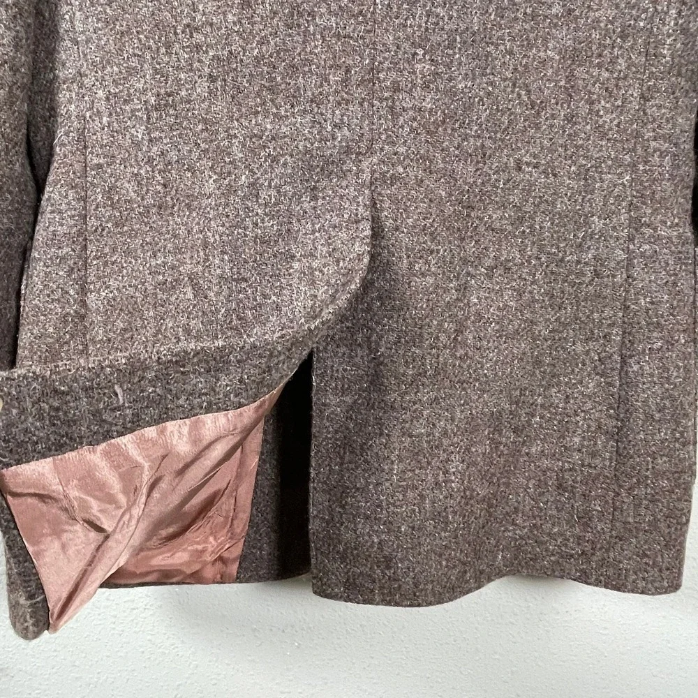Harris Tweed Skaw's of Perth Blazer Mens 40‎ Brown Mauve Wool Excellent Vintage